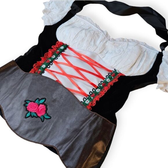 Coquette M2238 Beer Girl Bustier Black/White Medium - Picture 9 of 11